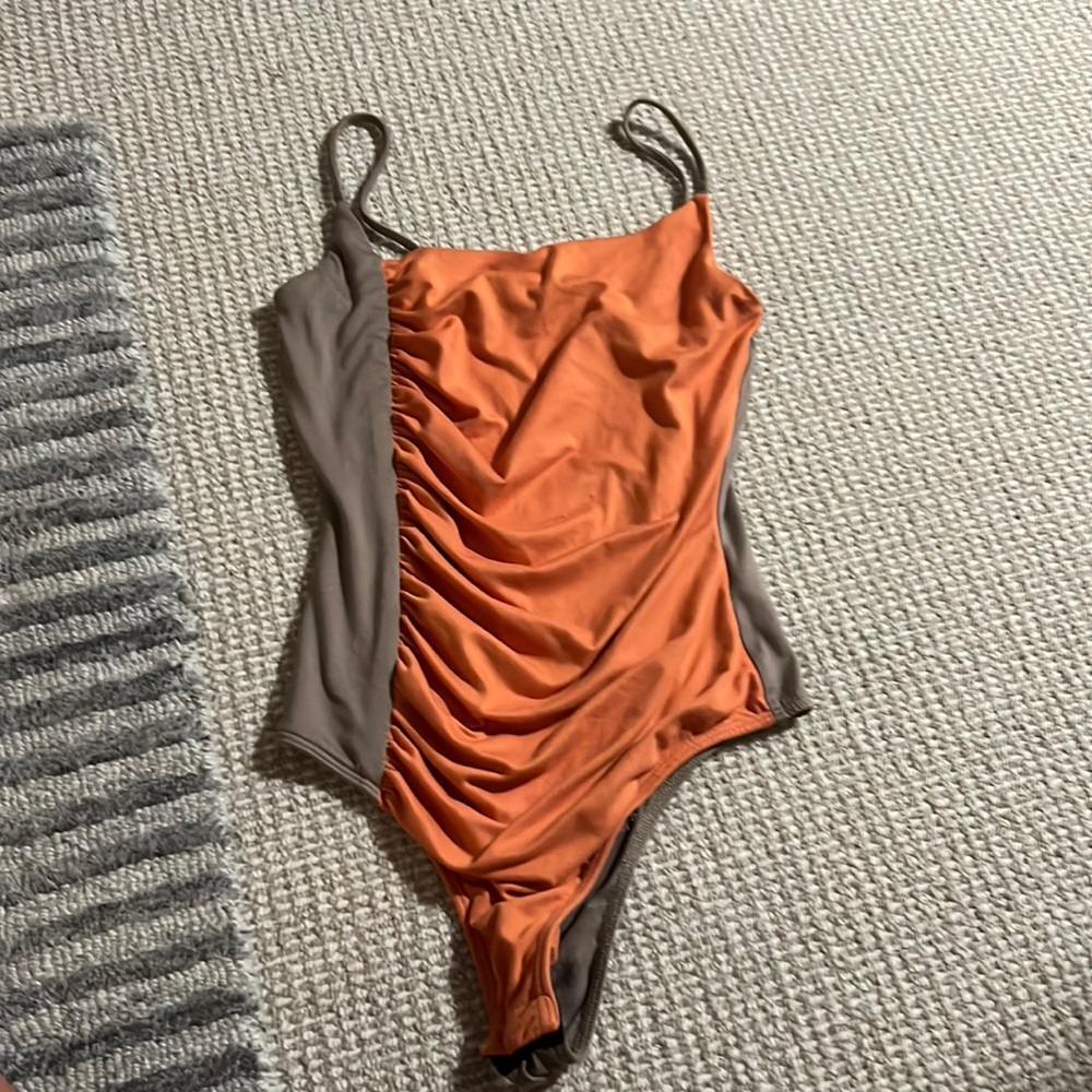 Blue blush Two toned body suit